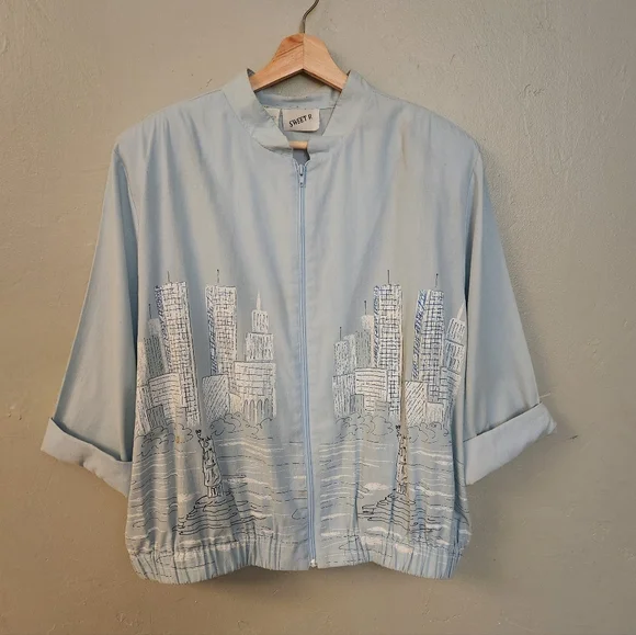 Vintage 1980s City Scape Jacket by Sweet P - Picture 12 of 15